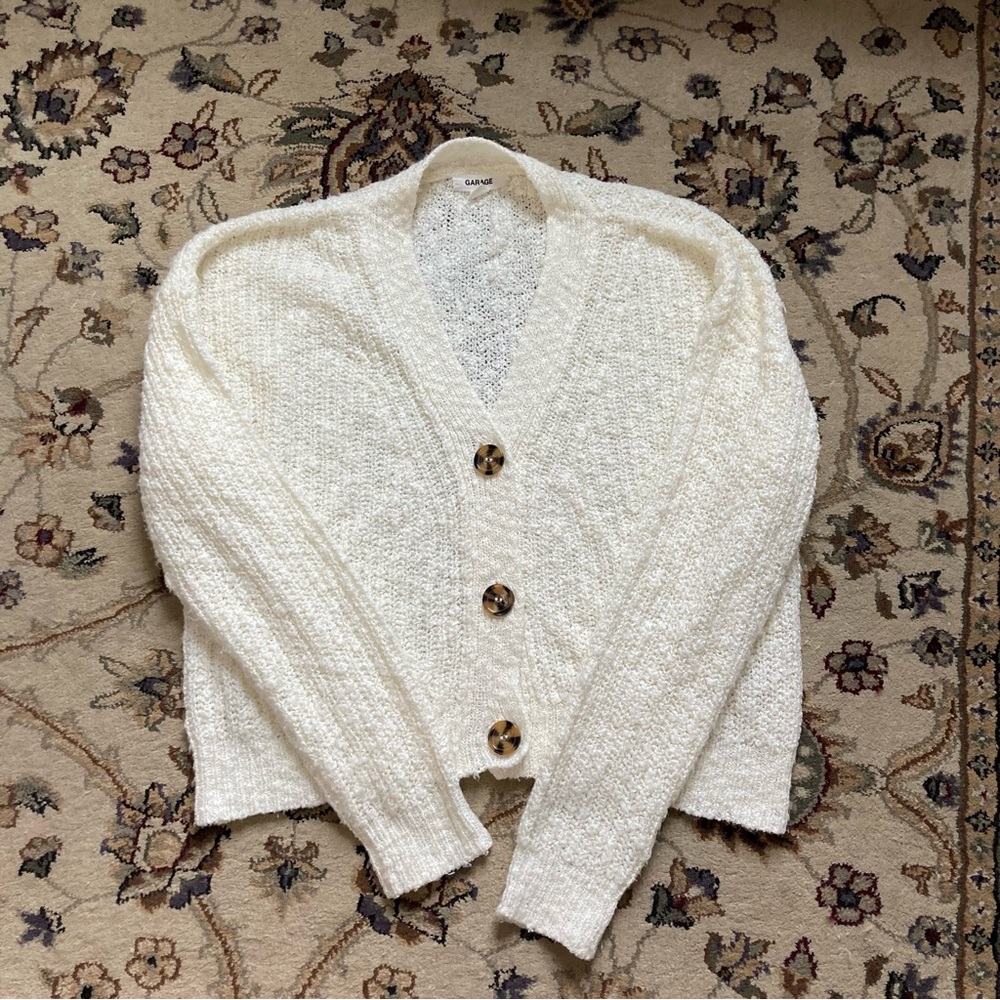 Garage Cream Knit Cardigan